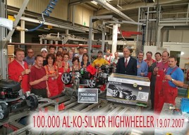 AL-KO Silver verkauft sich Golden - im Jahr 2007 liefen bisher
100.000 Stück vom Band! - BILD