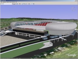 Euro2008 - Stadion als imposantestes Kärntner Gebäude im Google Earth
- BILD