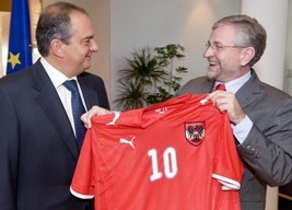 Vizekanzler Molterer mit Ministerpräsident Karamanlis