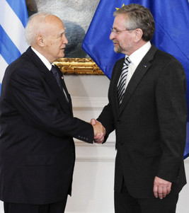 Vizekanzler Molterer trifft griechischen Präsidenten Papoulias