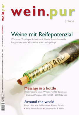 GENUSS.wein.pur 5/2008 ist da! - Message in a bottle