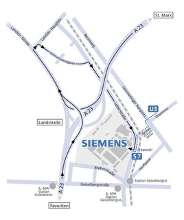 Zufahrtsplan Siemens