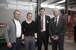BM Reinhold Mitterlehner Betriebsbesuch Firma Glas Marte Bregenz