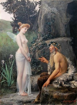 Bislang unbekannte Autorschaft Gustav Klimts am Gemälde 'Pan tröstet
Psyche' (1892) entdeckt - BILD