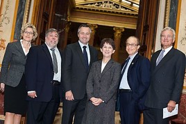 Telekom Austria Group Apple-Mitbegründer Steve Wozniak und Visionär Ray Kurzweil im Parlament