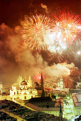 Silvesterfeierlichkeiten und -genuss in der Salzburger Altstadt