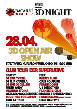 BACARDI TOGETHER 3D NIGHT - 28.04.2011 - Kursalon Wien - BILD
