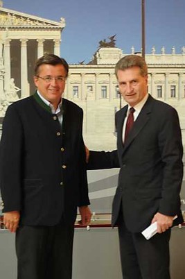 Grillitsch bei Aussprache mit EU-Energiekommisar Oettinger