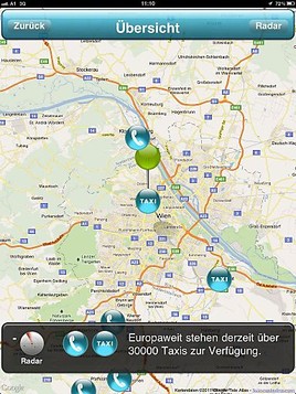 Europaweit über 30.000 Taxis per Fingertipp verfügbar - im Netzwerk der neuen, überarbeiteten Taxi-App von TAXI 31300