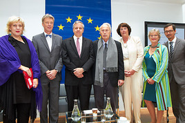 BILD zu OTS -  im Bild v.l.n.r.: Dunja Mijatovic (OSCE Representative on Freedom of the Media), Gerhard Sabathil (Director of European External  ...