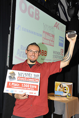 <span class='highlightme'>Bernhard Lentsch</span>  gewinnt die WUCHTEL 2011 - den Großen NÖ Kabarett &
Comedy Preis der AKNÖ - BILD