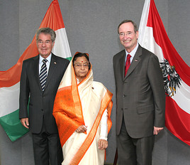 Indische Präsidentin Patil zu Wirtschaftsgesprächen bei WKÖ-Präsident Leitl