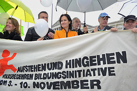 BILD zu OTS -  Im Bild v.l.n.r.: Musiol, Haider, Glawischnig, Mauhart, Hackl, Obonya