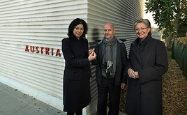 BM Schmied, Kommissärin Schlegel und Kommissär Ritter zur
Schlüsselübergabe in Venedig - BILD