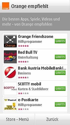 'Orange empfiehlt':  Tipps und Service App für Nokia Smartphones -
BILD  =

