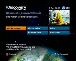 BILD zu OTS - DISCOVERY CHANNEL ON DEMAND BEI UPC
