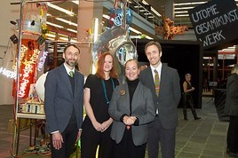 BILD zu OTS - v.l.n.r. Holger Birkholz (Kunsthistoriker), Bettina Steinbrügge (Kuratorin), Agnes Husslein-Arco (Direktorin) und Harald Krejci  ...