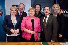 BILD zu OTS - Im Bild v.l.n.r.: Bundesobmann-Stellvertreterin der Jungen ÖVP, BR Mag. Bettina Rausch - Bundesobmann des Österreichischen  ...