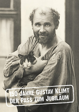 BILD zu OTS - Moriz Nähr, Gustav Klimt mit Katze, 1912, Fotografie