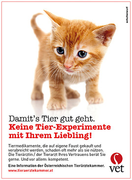 Tierärztekammer startet Kampagne für sorgsamen Umgang mit
Tiermedikamenten - BILD