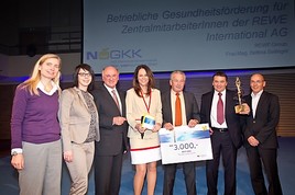 REWE Group räumt Vorsorgepreis 2012 ab - für das Projekt 
'Betriebliche Gesundheitsförderung' in der Kategorie 'Betriebe'
