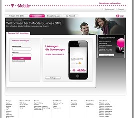 SMS-Massen-Kommunikationstool von T-Mobile für den Businessbereich