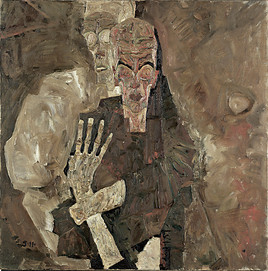 BILD zu OTS - Egon Schiele, Selbstseher, 1911, Öl auf Leinwand, 80,5 x 80 cm, Leopold Museum, Inv. 451