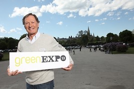 BILD zu OTS - Franz Klammer, Botschafter der greenEXPO12, Österreichs grüner Zukunftswelt, vom 11.-13. Mai 2012 auf dem Wiener Heldenplatz.