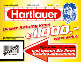Neue, innovative Werbeidee von Hartlauer:
Barcode am Prospekt bringt bis zu 1.000 EUR Einkaufsrabatt