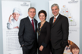 Start der GOURMET-Ernährungsoffensive mit Bundesminister Alois Stöger, Ernährungswissenschafterin Mag. Claudia Ertl-Huemer (GOURMETGROUP), …