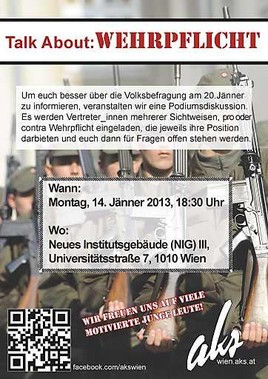 AKS Wien: Talk about Wehrpflicht - BILD