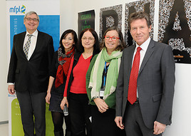 Gemeinsames Pressegespräch von Minister Karlheinz Töchterle, FWF-Präsident Christoph Kratky, den Biochemikerinnen Renee Schroeder und Andrea …