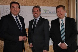 Gleichenfeier für den neuen Kindergarten der Stadtgemeinde Hardegg in Pleissing in Zusammenarbeit mit Raiffeisen - BILD