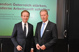 Mitterlehner und Kapsch: 'Standort Österreich braucht mehr Flexibilität statt mehr Umverteilung' - BILD