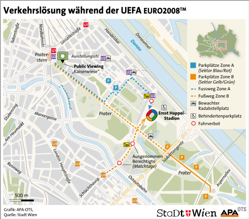 Verkehrsloesung waehrend der UEFA EURO2008TM