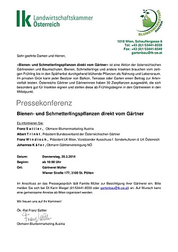 Bienen- und Schmetterlingspflanzen direkt vom Gärtner