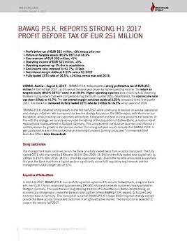 Eans News Bawag P S K Bank Fur Arbeit Und Wirtschaft Und