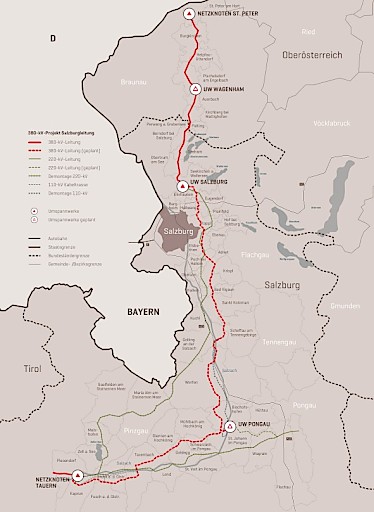 380 kV-Salzburgleitung: Bundesverwaltungsgericht bestätigt positiven UVP-Bescheid