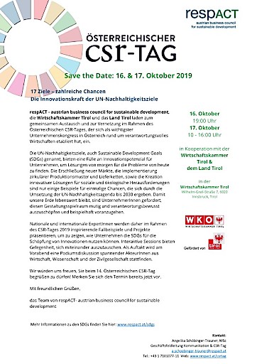 Pdf 17 Ziele Zahlreiche Chancen Csr Tag 2019 Stellt