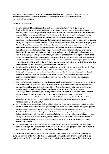 Offener Brief: Positionspapier der Wiener Tierärzteschaft