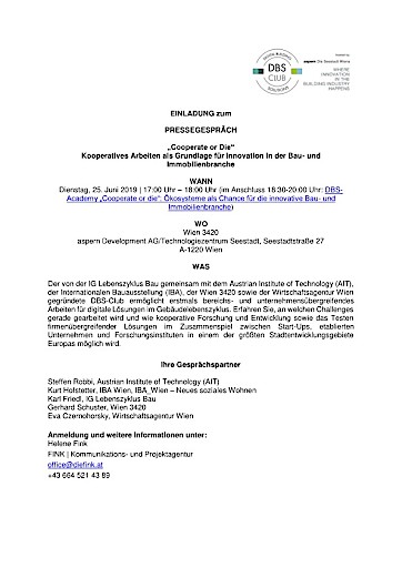 Pdf Einladung Zum Pressegesprach Cooperate Or Die Ig