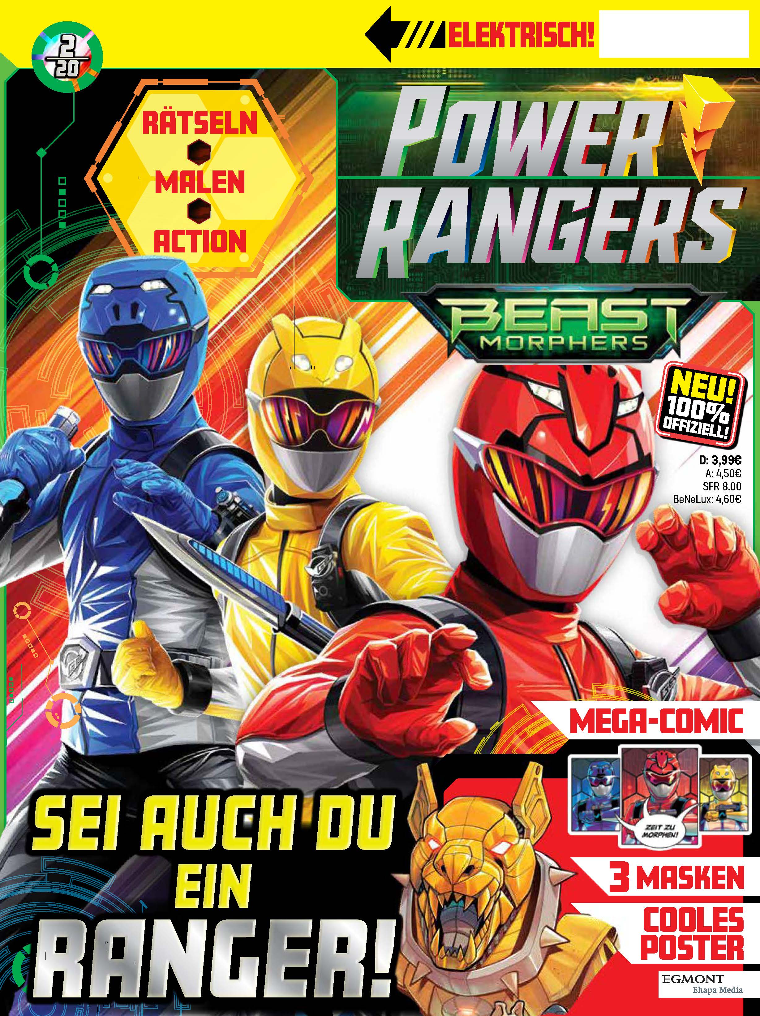 Die Power Rangers Beast Morphers Erhalten Ihr Offizielles Magazin Foto Egmont Ehapa Media Gmbh 21 04 2020