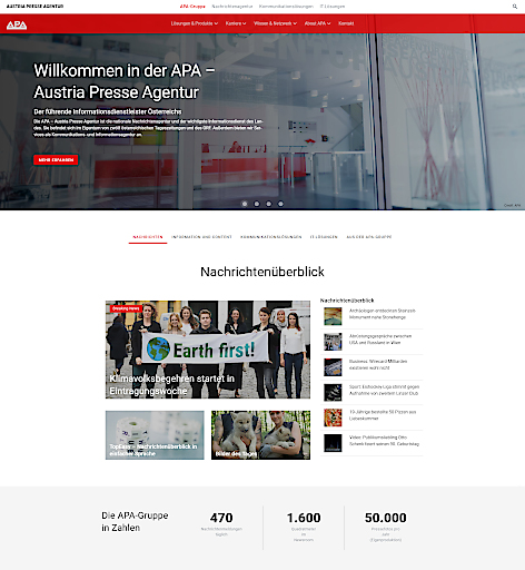 Bild APAGruppe mit neuer Website APA Austria Presse Agentur, 23.