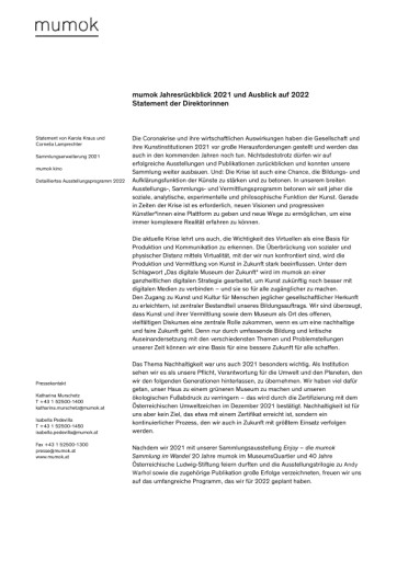 mumok: Ausblick auf das Programm 2022