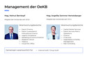 Neu zugeordnete Verantwortungsbereiche des OeKB-Vorstands