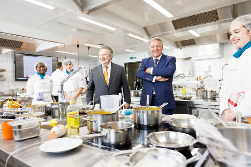 Ludwig and Ruck at the exam dinner in MODUL